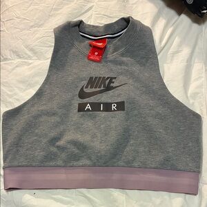 Nike Air Gray and Purple Crop Top
